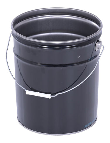 BLACK OPEN HEAD STEEL PAIL 5 GALLON